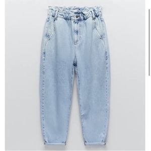 Zara High Waisted Paperbag Baggy Jeans Z1975